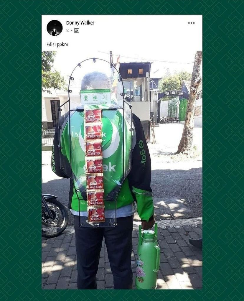 Potret persiapan abang ojol saat mau narik ini bakal bikin ngakak
